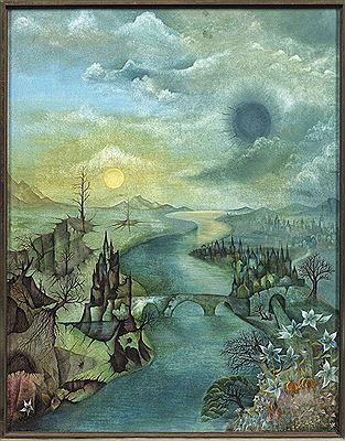 "Landscape with two suns" by Horst Loewel - Auction record, sale price, and art valuation. Compare with similar artists and explore comparable artworks.