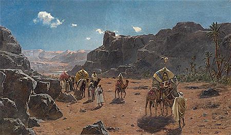 Caravan in the desert