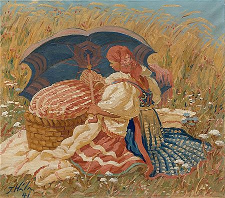 Uspávanka v poli (Lullaby in the field). 1941
