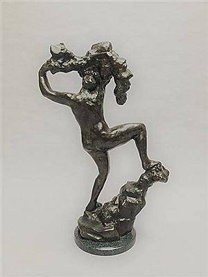 Bacchante aux raisins, non-smooth belly, known as the first