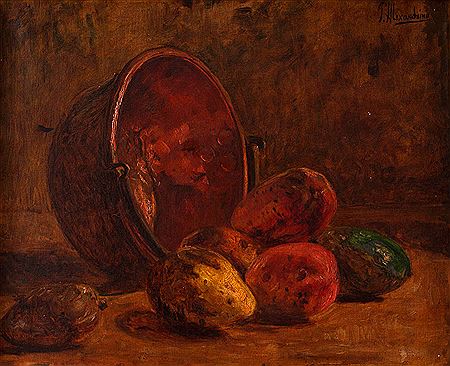 Panela de Cobre e Frutas