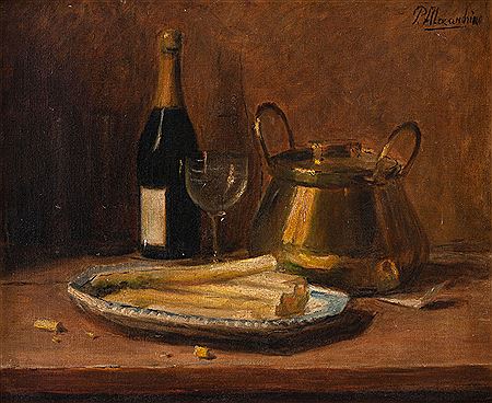 Vinho, Taça e Aspargos
