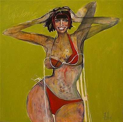 Bikini by Esther Erlich - Auction record, sale price, and art valuation. Compare with similar artists and explore comparable artworks.
