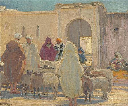 The Arab Sheep Market, Tangier 1914