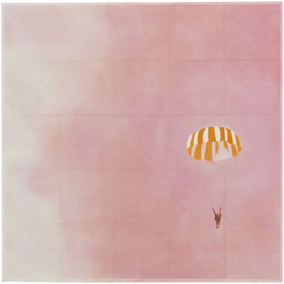 Orange and White Parachute (Pink)