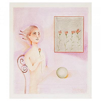 Interior con desnudo femenino