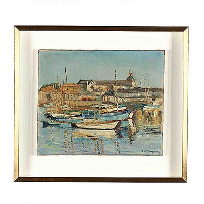 Sunlit Harbor Scene