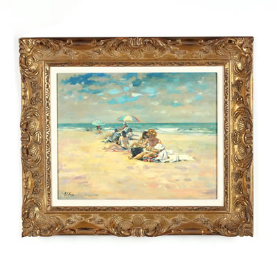 Beach Scene with Baby