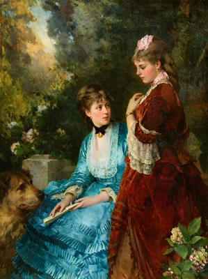 Andreas Achenbach's Daughters Emma and Lucie