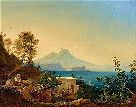 The Bay of Naples with a View of the Castel dell'ovo and Vesuvius by Ludwig Richter - Auction record, sale price, and art valuation. Compare with similar artists and explore comparable artworks.
