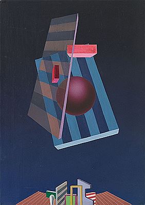 Sample artwork by Xanti Schawinsky (1904 - 1979), known for abstract painting, stage design, teaching, graphics, collage - View similar artists and auction records