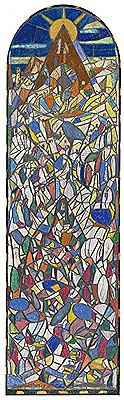 Design for the stained glass window in the Dr. Fulda, Lauta-Werk, Lauta / Lausit
