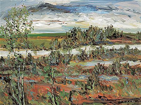 River and Rain Sky