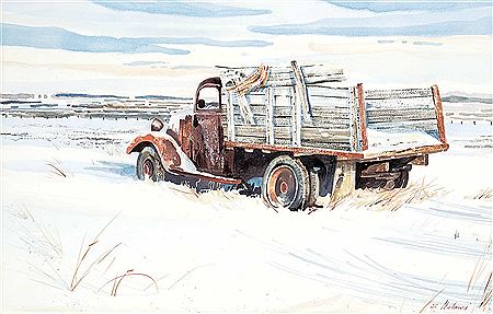 Untitled - Old Truck by Sharon Christian - Auction record, sale price, and art valuation. Compare with similar artists and explore comparable artworks.