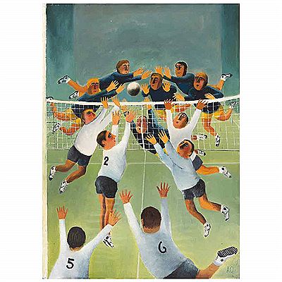 Sample artwork by Abel Quezada (1920 - 1991), known for painting, illustration, caricature, magazine cartoons - View similar artists and auction records