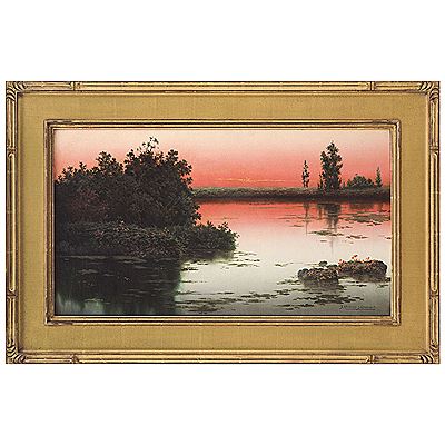 ATARDECER EN UNA LAGUNA