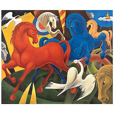 Los caballos del trovador by Julian Diaz Valverde Dival - Auction record, sale price, and art valuation. Compare with similar artists and explore comparable artworks.