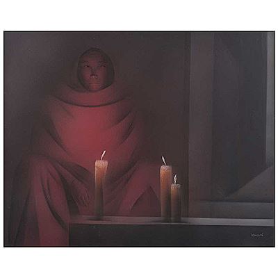 Mujer con velas