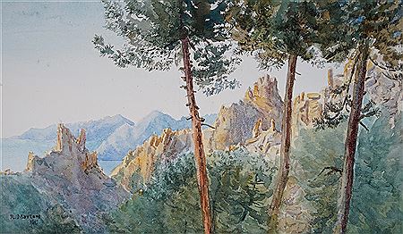 The Eagles Nest, Sydney 1891 by Rebecca Martens - Auction record, sale price, and art valuation. Compare with similar artists and explore comparable artworks.