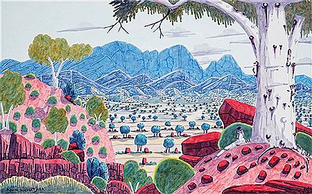 Sample artwork by Kevin Namatjira (1958 - 2018), known for aboriginal art - View similar artists and auction records