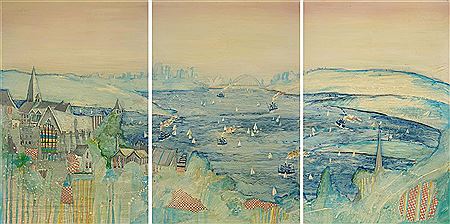 North Sydney Harbour Scenes (triptych) by Greg Hyde - Auction record, sale price, and art valuation. Compare with similar artists and explore comparable artworks.