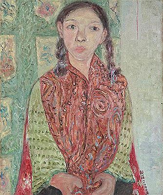 Portrait of a Woman in Traditional Garb
