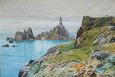 La Corbiere Lighthouse, Jersey by Charles F Robinson - Auction record, sale price, and art valuation. Compare with similar artists and explore comparable artworks.