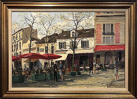 Place Du Tetre Monmartre, Paris, with Cadet Au Gasgogne by Arthur Victor Coverley-Price - Auction record, sale price, and art valuation. Compare with similar artists and explore comparable artworks.