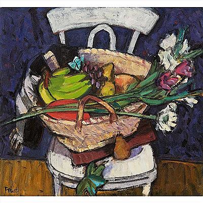 White Chair with Shopping