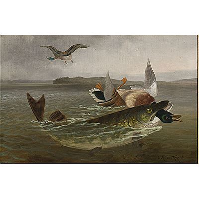 FOWL PLAY (2) by A Roland Knight - Auction record, sale price, and art valuation. Compare with similar artists and explore comparable artworks.