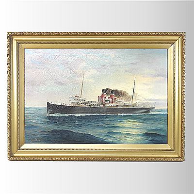 The TSS Manxman at Seat by Arthur Knowles - Auction record, sale price, and art valuation. Compare with similar artists and explore comparable artworks.