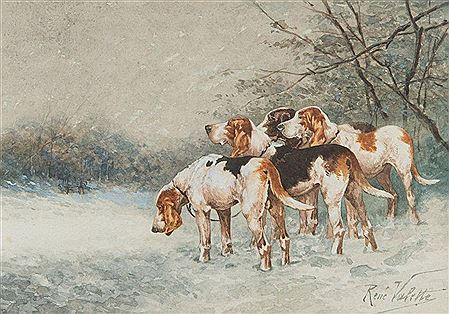 Relais de Français tricolores sous la neige by René Valette - Auction record, sale price, and art valuation. Compare with similar artists and explore comparable artworks.