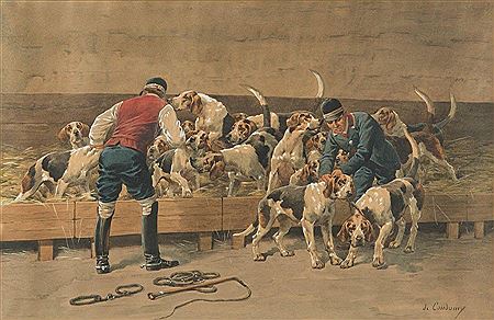 Le réveil au chenil et Le départ pour la chasse (2)