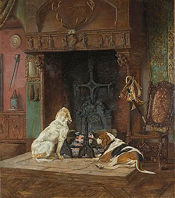 Grands Griffons vendéens devant l’âtre by Gaston Gelibert - Auction record, sale price, and art valuation. Compare with similar artists and explore comparable artworks.