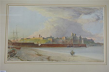 Peel Castle, Isle of Man by John Millar Nicholson - Auction record, sale price, and art valuation. Compare with similar artists and explore comparable artworks.