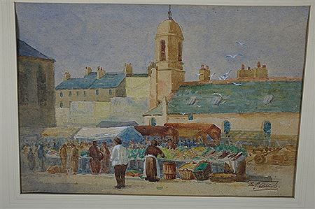 Old St Mathews Church and Douglas Market Place by Edward Christian Quayle - Auction record, sale price, and art valuation. Compare with similar artists and explore comparable artworks.