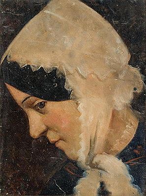 Portrait de femme à la coiffe
