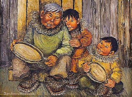 Eskimo Family Drumming