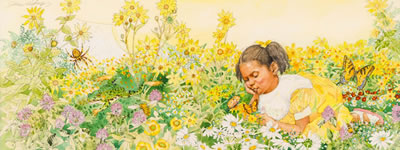''Little Girl in Garden''