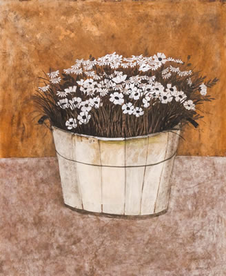 ''Bushel Basket with Flowers'' 1969