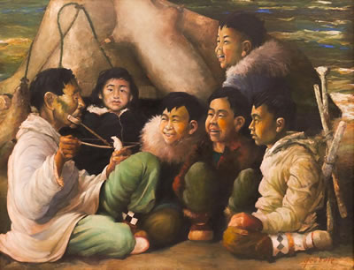 ''Scrimshawing Lesson''