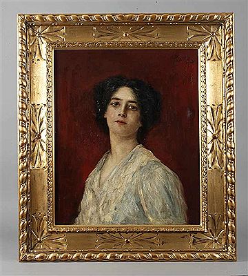 Damenportrait by Georg Lampe - Auction record, sale price, and art valuation. Compare with similar artists and explore comparable artworks.