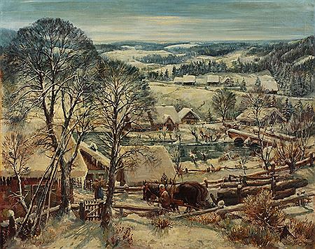 Sample artwork by Josef Steib (1898 - 1957), known for landscape painting; painter; graphic artist; restorer - View similar artists and auction records