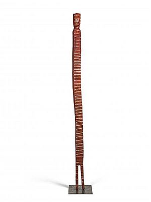 Sample artwork by Jacky Atjarral (Born 1948), known for aboriginal sculpture - View similar artists and auction records
