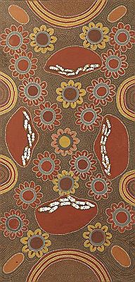 Witchety Grub Dreaming by Sarah Morton Kngwarreye - Auction record, sale price, and art valuation. Compare with similar artists and explore comparable artworks.