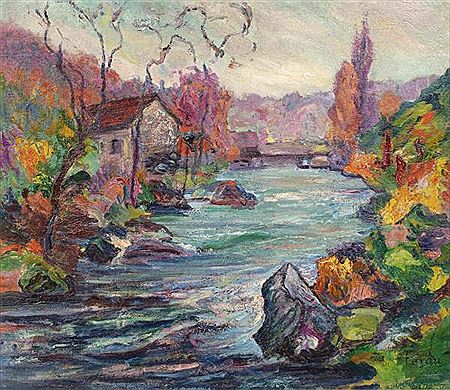 Paysage à la rivière, Crozant moulin de la folie