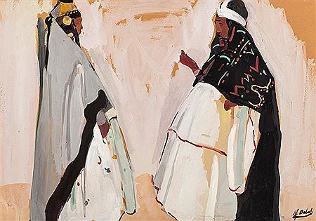 Two women in discussion