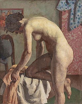 Woman at her toilet