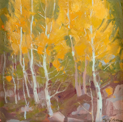 "Golden Aspens, Icicle Canyon"