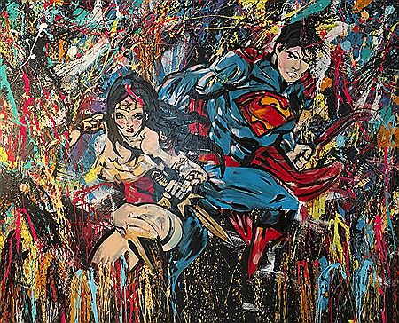 Sample artwork by Babou (Born 1972), known for graffiti art - View similar artists and auction records